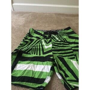 Maui and Sons Men's Geometric Print Swim Board Shorts Unlined 1pc Size 36